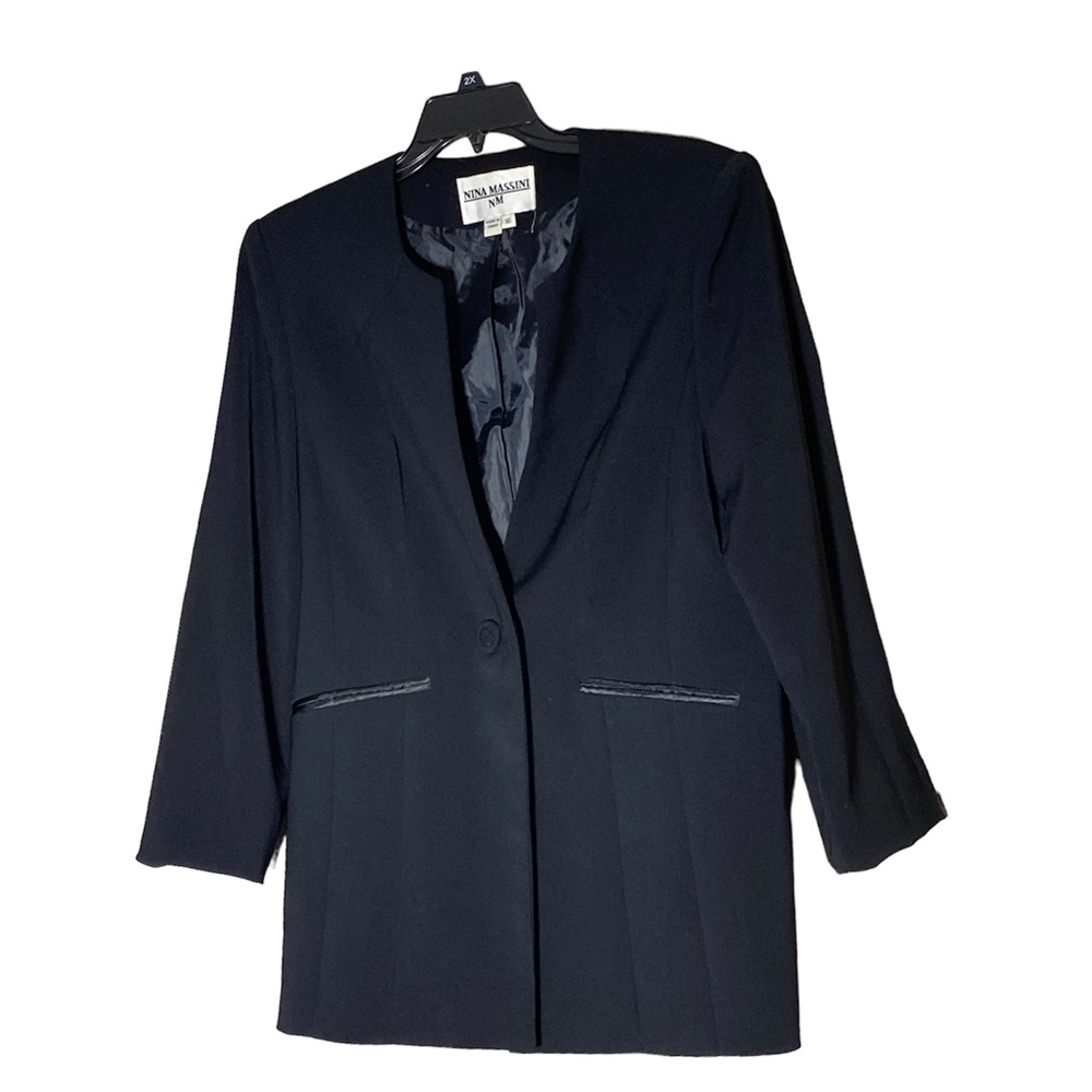 Nina Massini Vintage Black Blazer Size 16